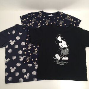 Uniqlo Boys Girls Disney Mickey Steam Boat Willie Tshirts Size 3